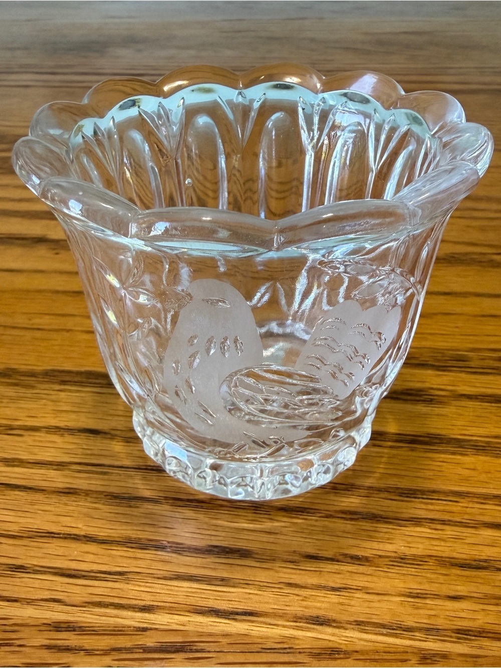 Vtg European Collection 24% Lead Crystal Frosted/etched Bird Sugar & Creamer - Picture 3 of 9